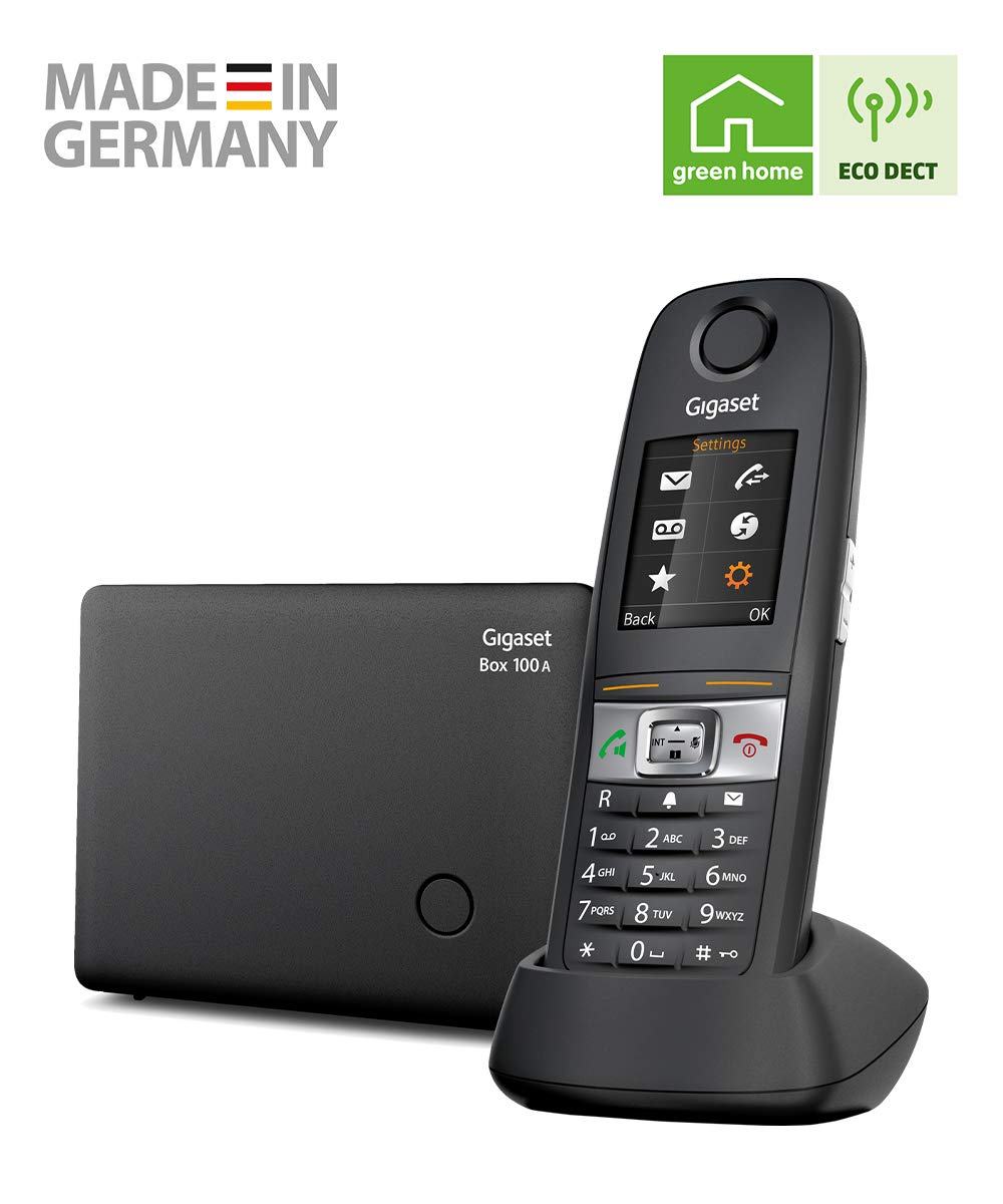 Gigaset E630A Cordless Phone with Answering Machine - IP65 Water & Dust Resistant - Ideal for Mechanics, Craftsmen & Workshops - Black (1 Pack) - Perfect for Garage, Construction Sites & Industrial Use