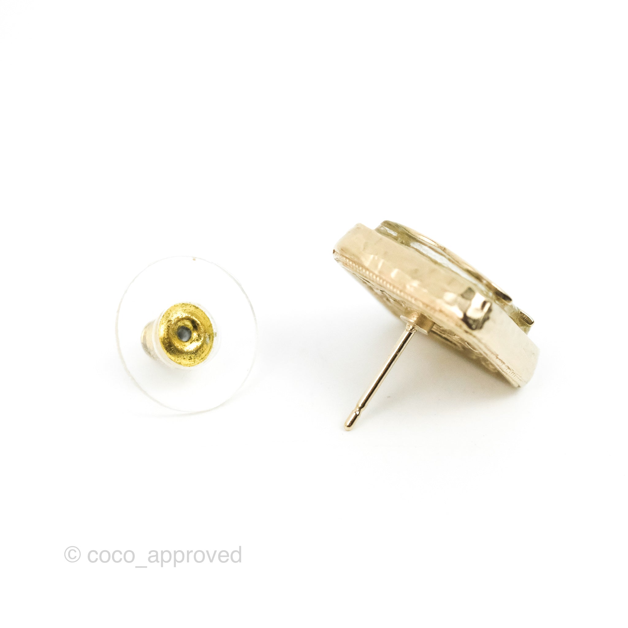 Chanel CC Square Earrings - Gold Tone Luxury Fashion Jewelry for Women | Perfect for Parties, Weddings & Special Occasions