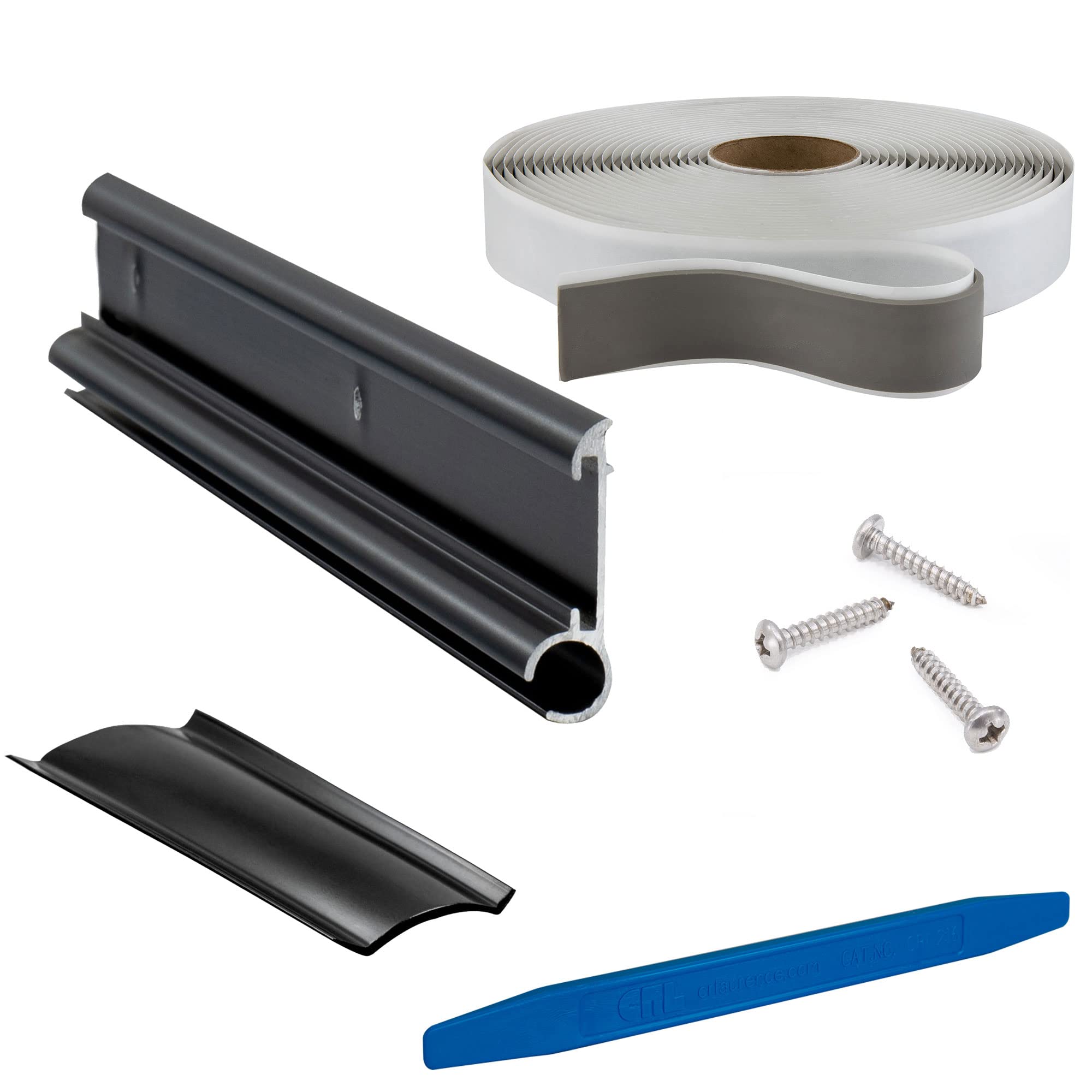 RecPro RV Awning Trim Kit - 22 Feet, Black or White Aluminum Trim (92