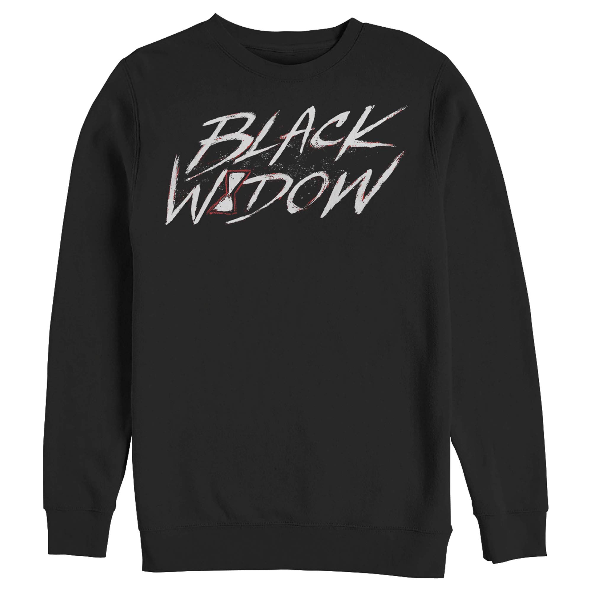 Marvel Black Widow Chalk Logo Sweatshirt for Men | Superhero Graphic Pullover Hoodie | Casual Wear & Comic Con Cosplay