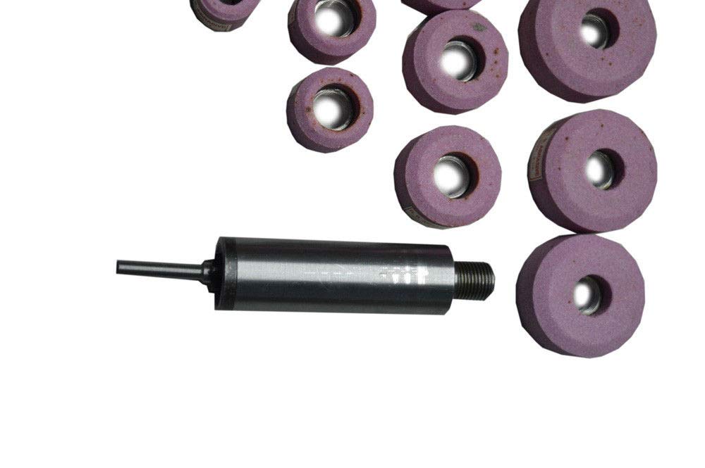 Sioux Pink 24-Piece Valve Seat Grinder Stone Set (25mm to 38mm) with Stone Holder - Professional Automotive Engine Repair Tool Kit for Valve Lapping and Resurfacing - Perfect for Mechanics and DIY Car Enthusiasts