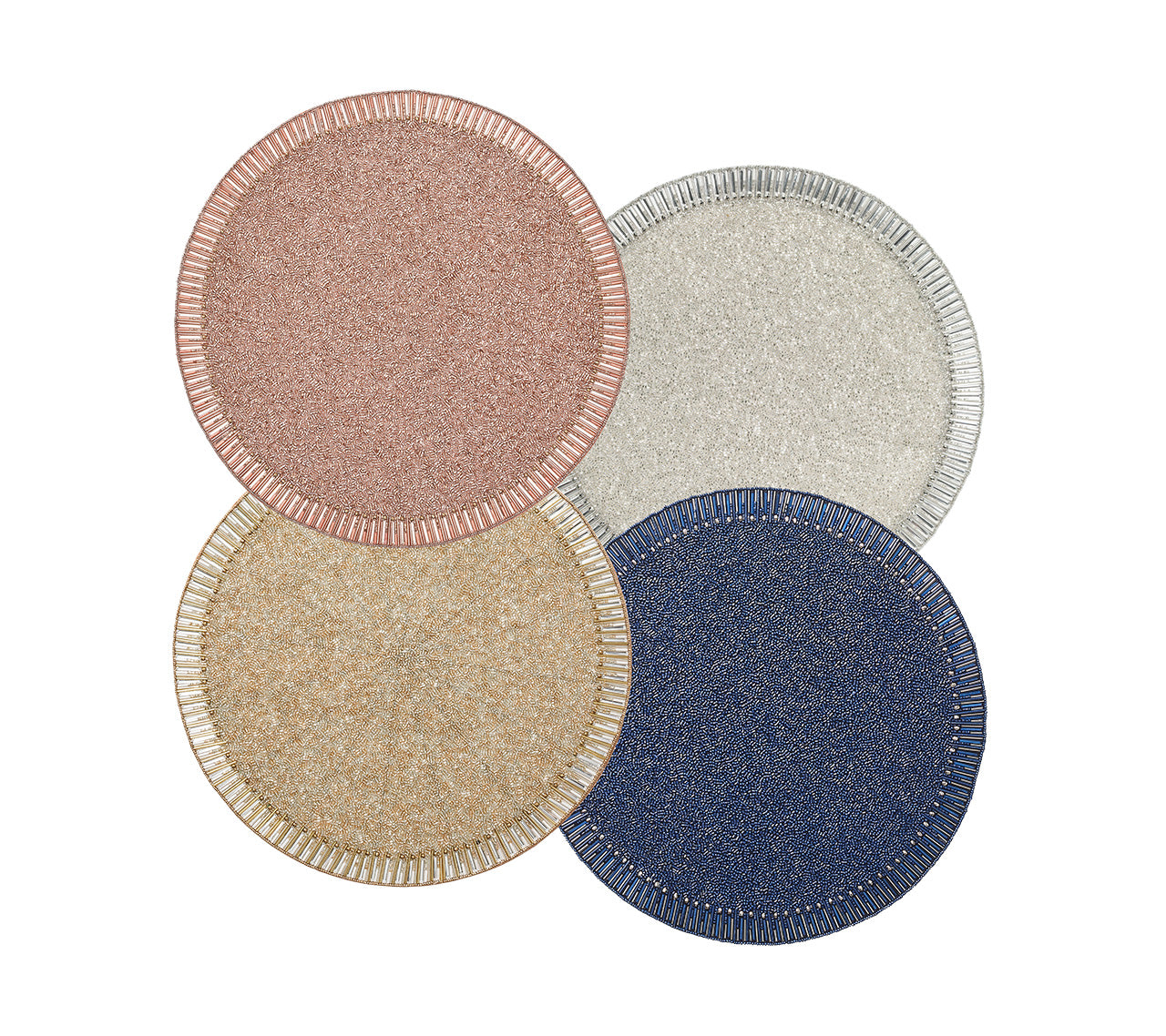 Premium Bevel Edge Placemats Set of 4 - Elegant Table Setting for Dinner Parties, Holidays & Everyday Use