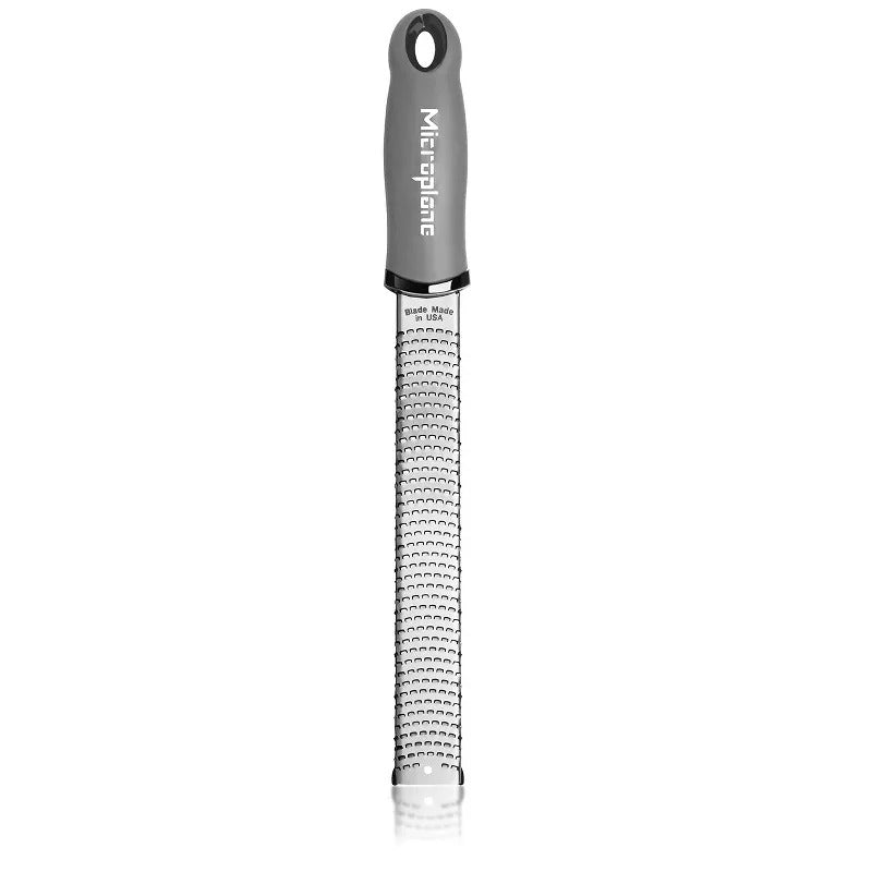 Premium Microplane Grater and Zester with Comfortable Handle - Stainless Steel Kitchen Tool for Cheese, Chocolate, Citrus & Spices - Perfect for Baking, Cooking & Garnishing