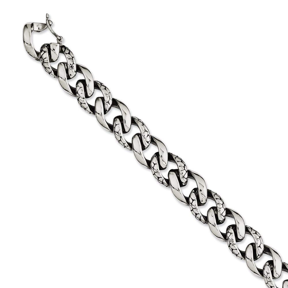 Stainless Steel Hidden Catch 8.5 Inch Polished Link Bracelet for Women - Elegant Jewelry Gift for Birthday, Anniversary & Special Occasions