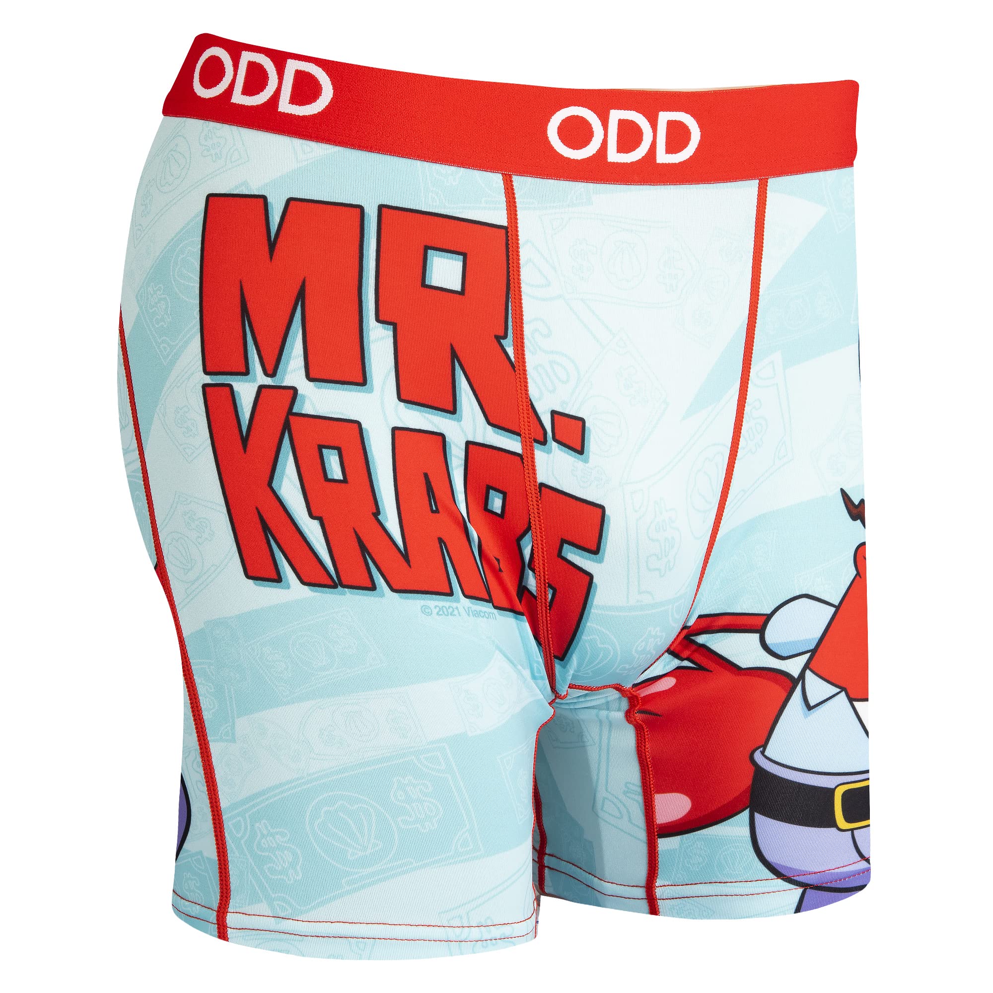 Funny Men's Boxer Briefs Underwear - SpongeBob & Mr. Krabs Cartoon Print - Soft Cotton Comfort - Perfect for Halloween Costumes, Gag Gifts & Nickelodeon Fans