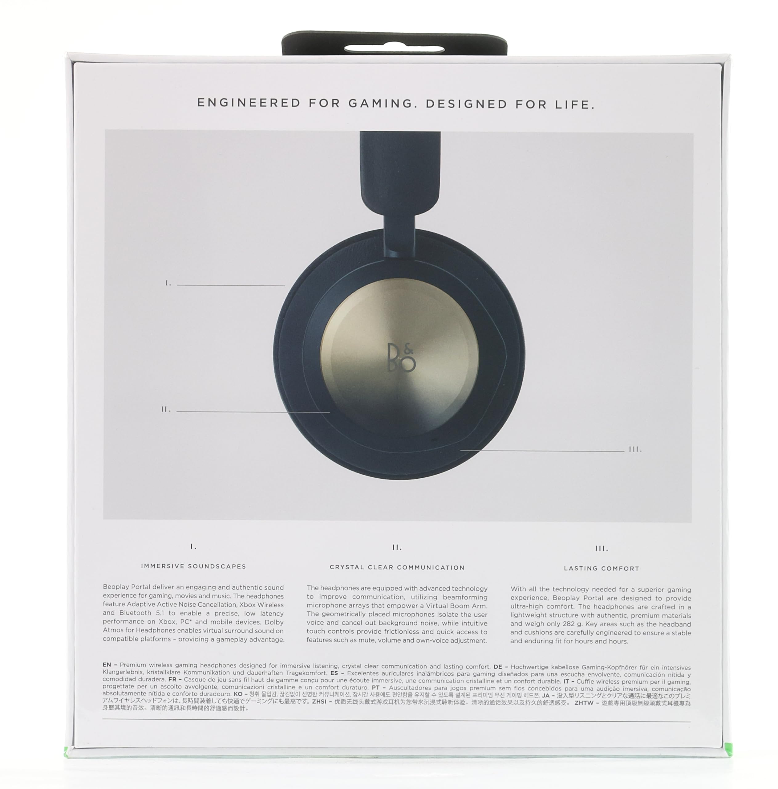 Bang & Olufsen Beoplay Portal Xbox Wireless Gaming Headphones - Bluetooth Over-Ear Noise Cancelling Headset with 4 Mics, 42H Battery, Dolby Atmos & USB-C Cable (Navy) - Perfect for Xbox Gaming, PC Use & Travel