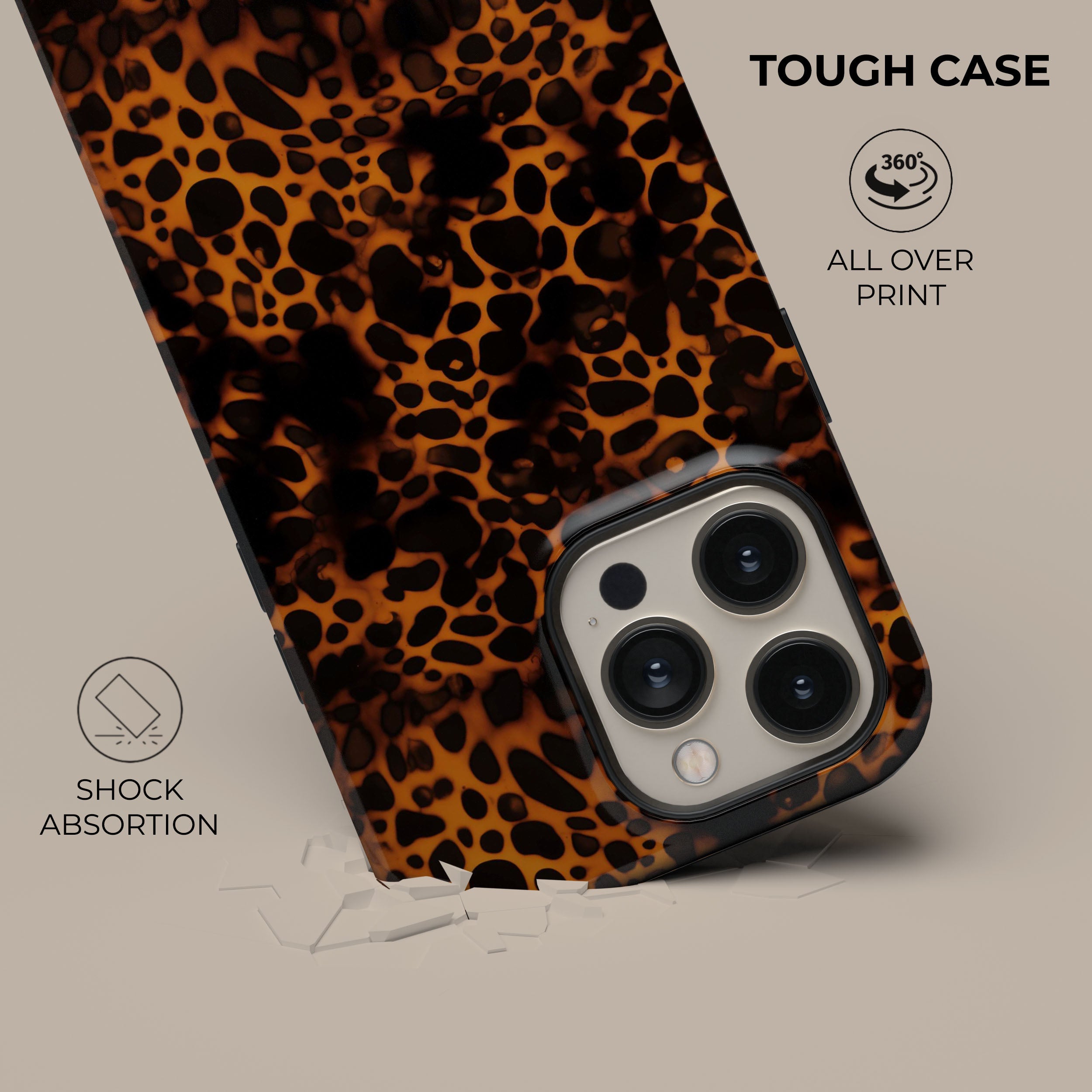 Stylish Leopard Print Fabric Phone Case - Trendy Animal Pattern Protective Cover for iPhone & Android - Perfect for Fashion Lovers & Everyday Use