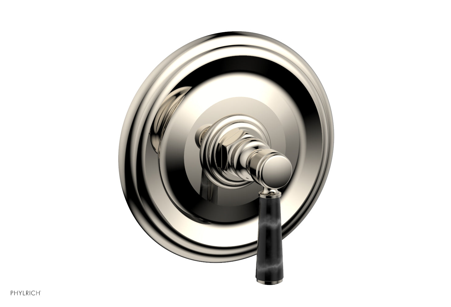 HEX TRADITIONAL Shower Trim Kit with Marble Lever Handle - 4 156 - Perfect for Bathroom Renovation & Modern Home Decor