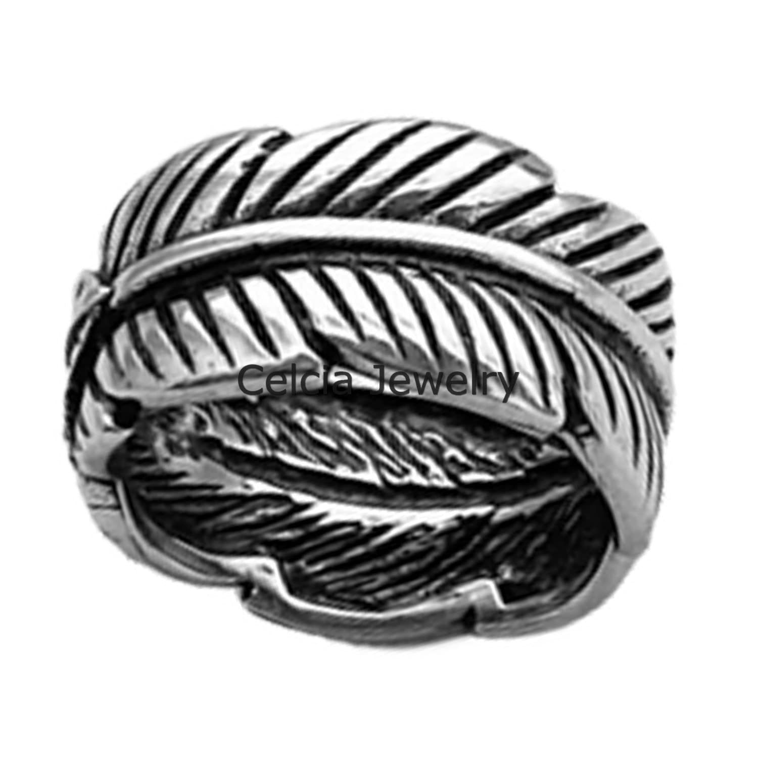 925 Sterling Silver Feather Wraparound Ring - Boho Bird Wing Jewelry for Women, Classic Religious Ring, Mothers Day Gift (Size 7) | Perfect for Boho Fashion, Spiritual Wear & Special Occasions
