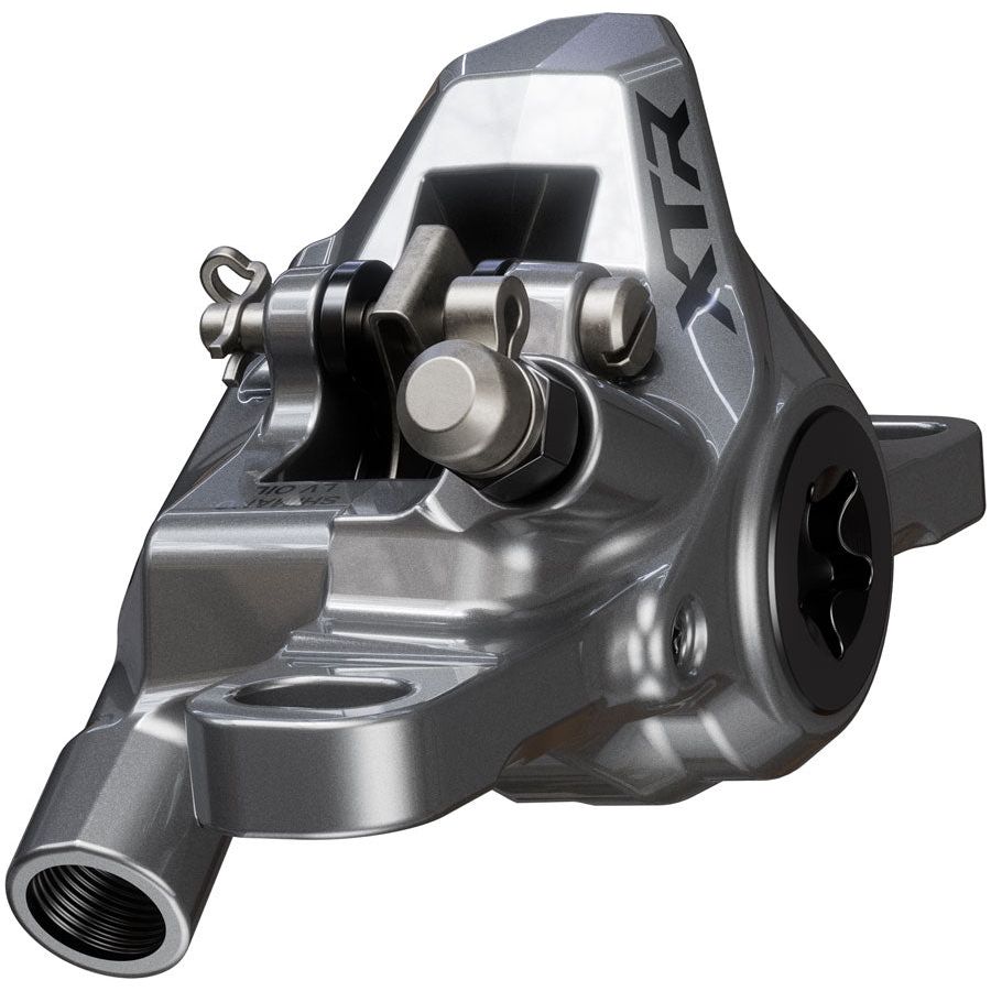Shimano XTR M9200 XC Disc Brake Set - Left/Front, Post Mount, 2-Piston Caliper, SM-BH90-SS Hose, Metal Pads, Gray | High-Performance Mountain Bike Braking System for XC Racing and Trail Riding