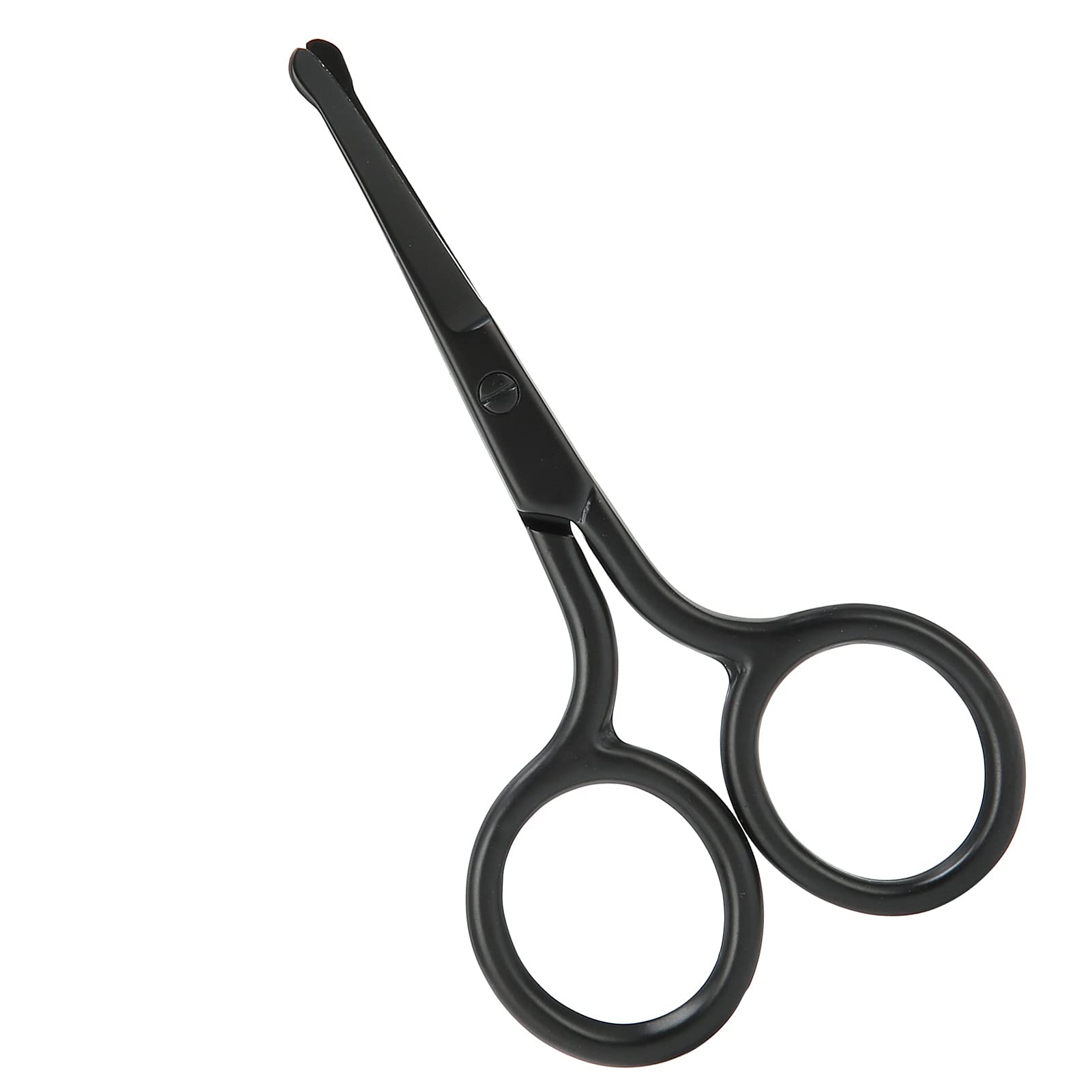 Professional Curved Tip Nose & Eyebrow Scissors - Safety Rounded Edge Facial Hair Grooming Scissors for Precise Trimming of Nose Hair, Eyebrows & Beard | Perfect for Home Grooming Kits & Travel Toiletry Bags