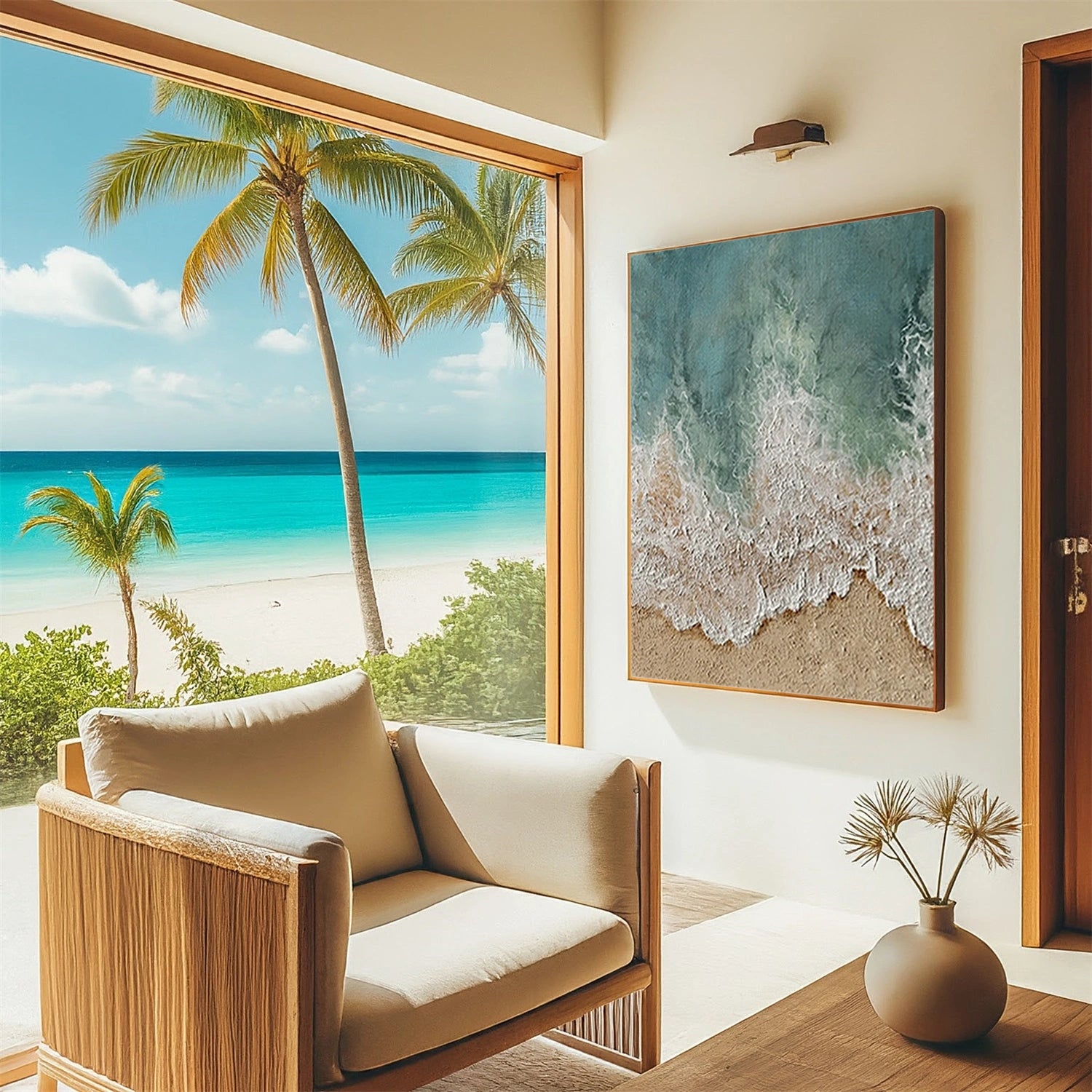 Ocean and Sky Painting #OS 244 - Stunning Seascape Wall Art for Home & Office Decor - Perfect for Living Room, Bedroom or Beach House
