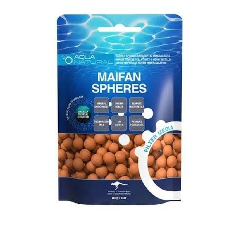 Natural Aqua Maifan Stone Spheres 800g - Purify Water, Enhance Mineral Content for Drinking, Cooking & Aquariums