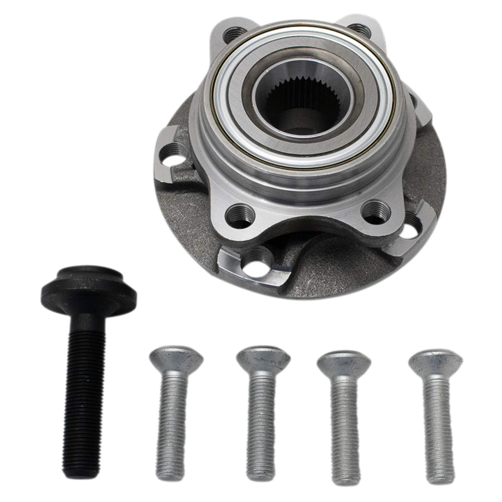 Premium Replacement Front Pre-Pressed Wheel Bearing & Hub Assembly Pair - Compatible with Audi A4 A6 RS4 - Durable Performance for Smooth Rides & Long-Lasting Use - Ideal for DIY Repairs & Professional Mechanics