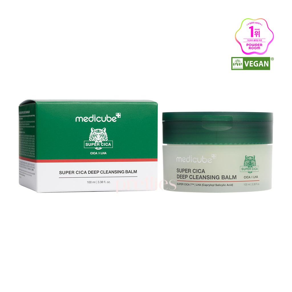 Medicube Super Cica Deep Cleansing Balm 100ml - Korean Skincare for Acne-Prone & Sensitive Skin | Gentle Makeup Remover & Pore Cleanser for Daily Face Wash Routine