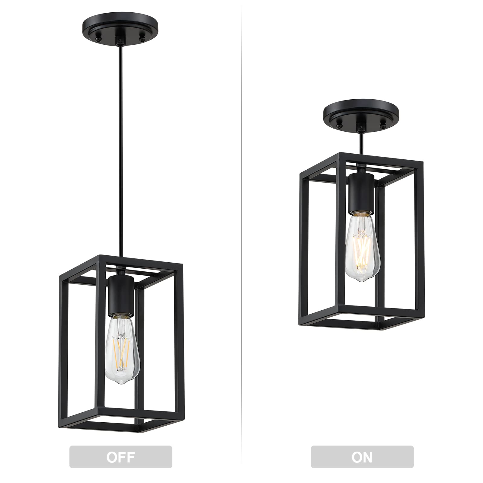 3 Pack Adjustable Rustic Farmhouse Pendant Light - 5.7