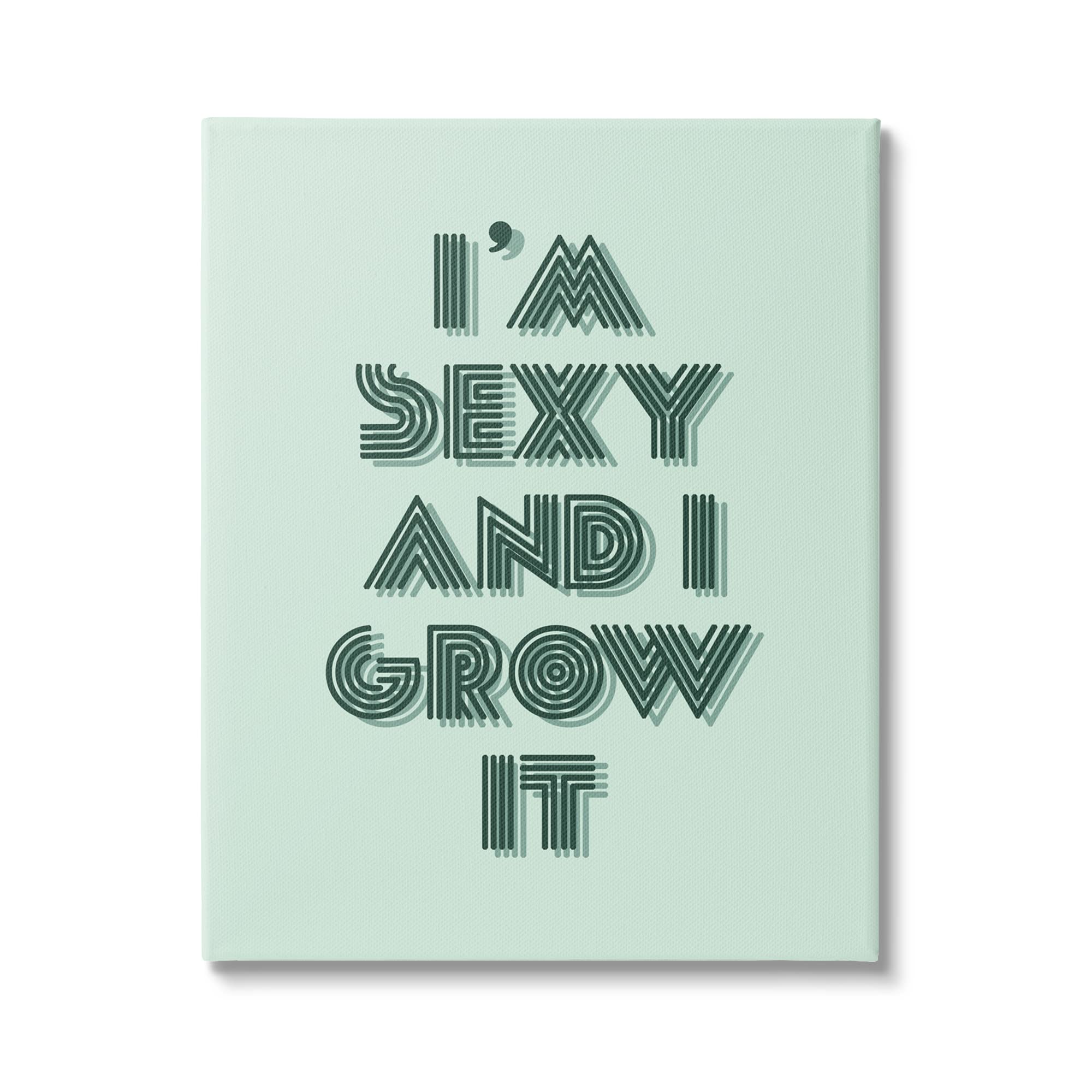 Stupell Industries 'I'm Sexy And I Grow It' Funny Gardening Wall Art - Plant Lover Gift, Home & Office Decor by Lil' Rue - Perfect for Gardeners, Plant Enthusiasts & Home Decor