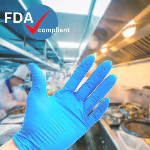 Premium Nitrile Gloves - Latex-Free, Powder-Free Disposable Gloves, 5 Mil Thick, Small Size, Blue (Pack of 1000) - Ideal for Medical, Food Service, Cleaning & Tattoo Parlors