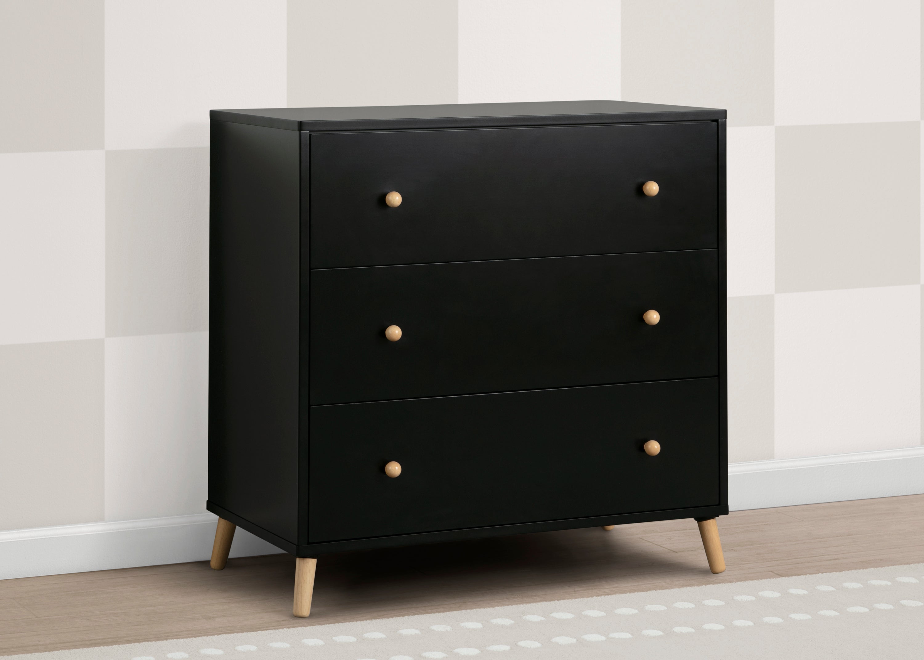 Essex 3-Drawer Wooden Dresser with Interlocking Drawers - Sturdy Bedroom Storage for Clothes and Accessories | Perfect for Master Bedroom, Guest Room or Dorm Organization