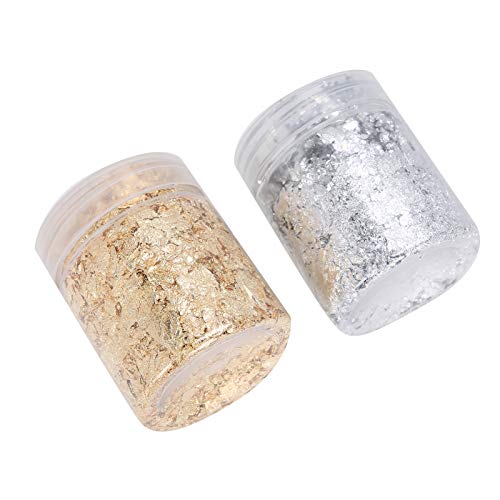 Premium Gold Foil Nail Art Kit - Glitter Nail Decoration, Gold Flakes & Acrylic Paint for DIY Manicure - Perfect for Nail Salons, Home Use, and Professional Nail Artists