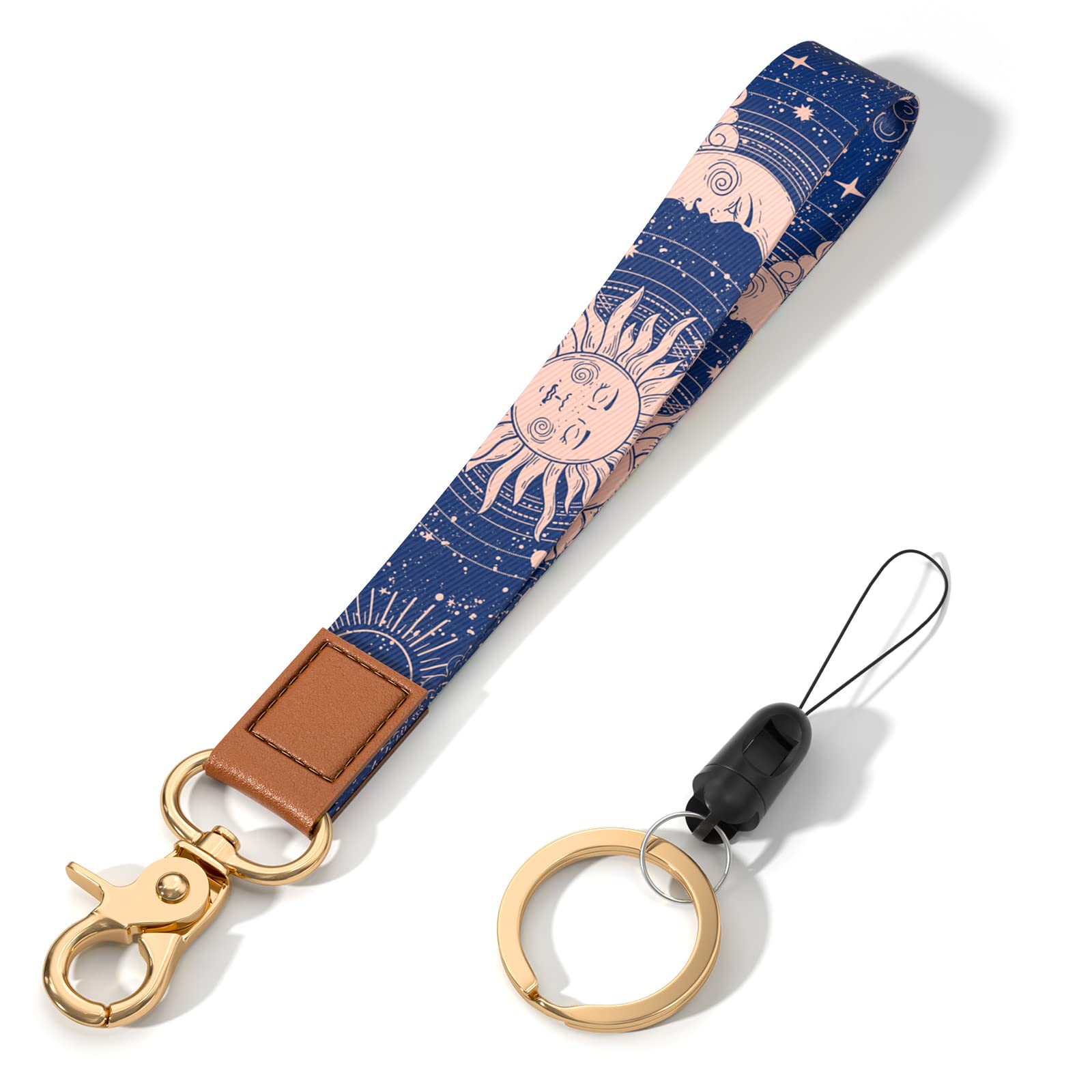 Stylish Wrist Lanyard Keychain for Women & Men - Secure Holder for Car Keys, ID Badges, Cards, Wallet & Phone - Perfect for Work, Travel & Everyday Use