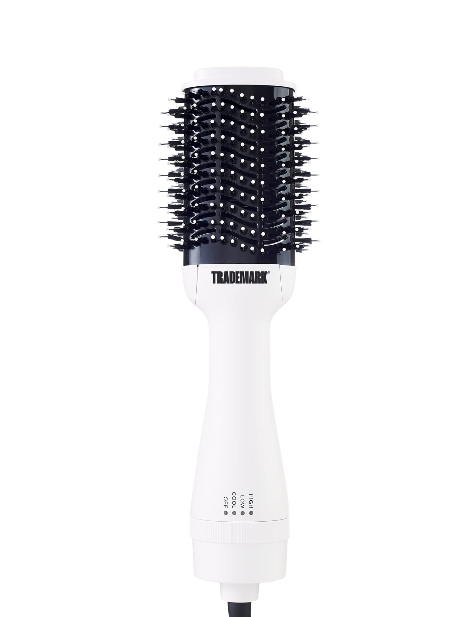 Professional 2-in-1 Hair Dryer Brush with Ceramic Technology | Anti-Frizz Ionic Blow Dryer for Wet & Dry Hair | Adds Volume & Smooths All Hair Types (White) | Perfect for Salon-Quality Styling at Home, Travel & Daily Hair Care