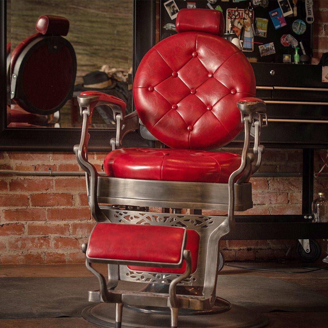 Professional Barber Chair for Salon & Home Use - Heavy Duty Hydraulic Styling Chair with Adjustable Height & Reclining Backrest - Perfect for Haircuts, Shaves & Styling