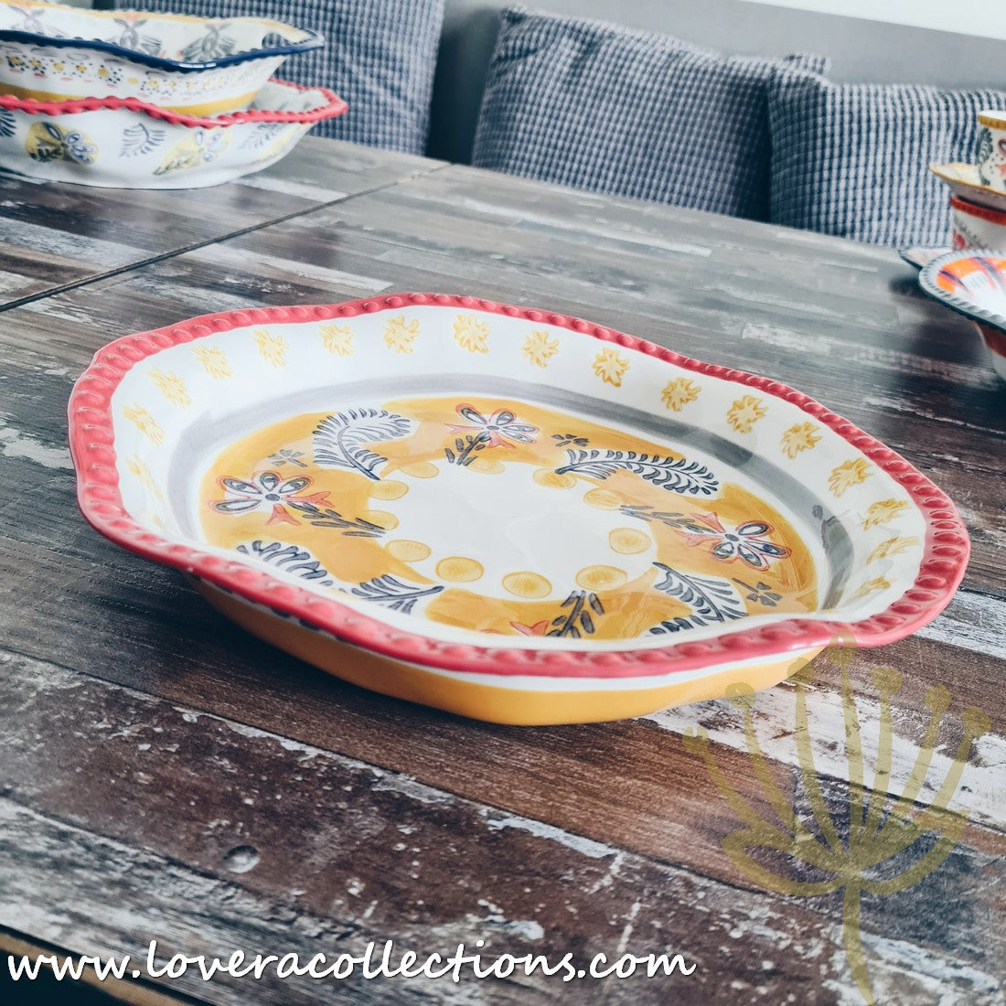 Afrocentric Yellow Dinnerware & Serveware Set - Modern African-Inspired Plates, Bowls & Serving Dishes for Stylish Dining & Entertaining