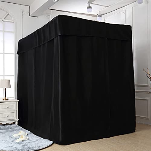 One Solid Black-bed Curtain