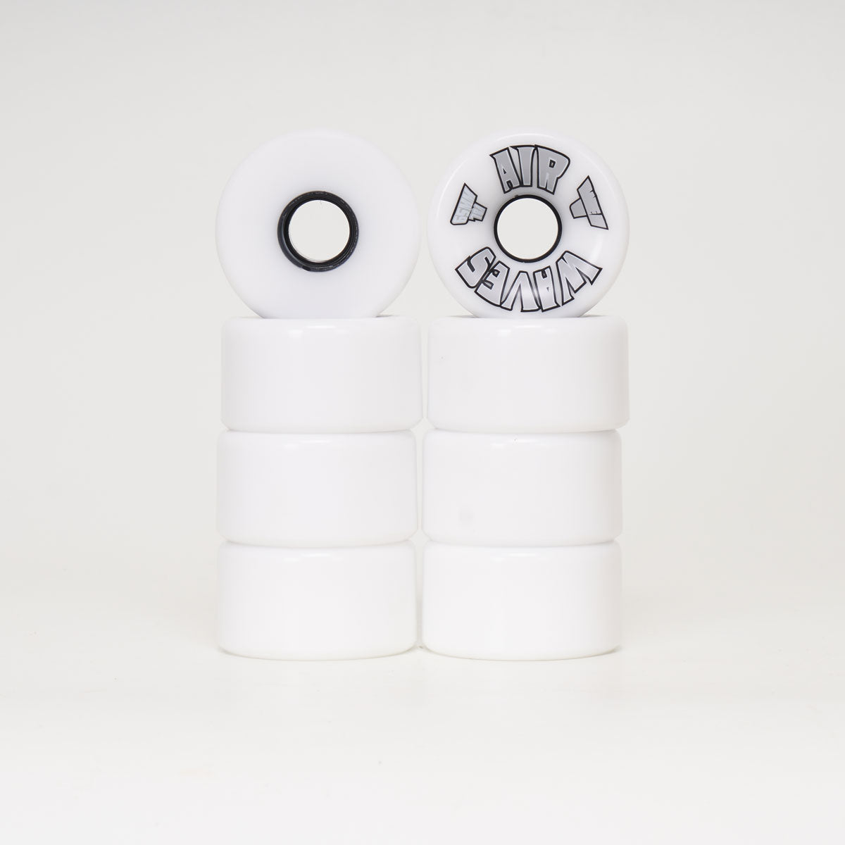 Airwaves 65mm 78a White Skateboard Wheels - High Performance Cruiser & Longboard Wheels for Smooth Rides on Streets & Parks