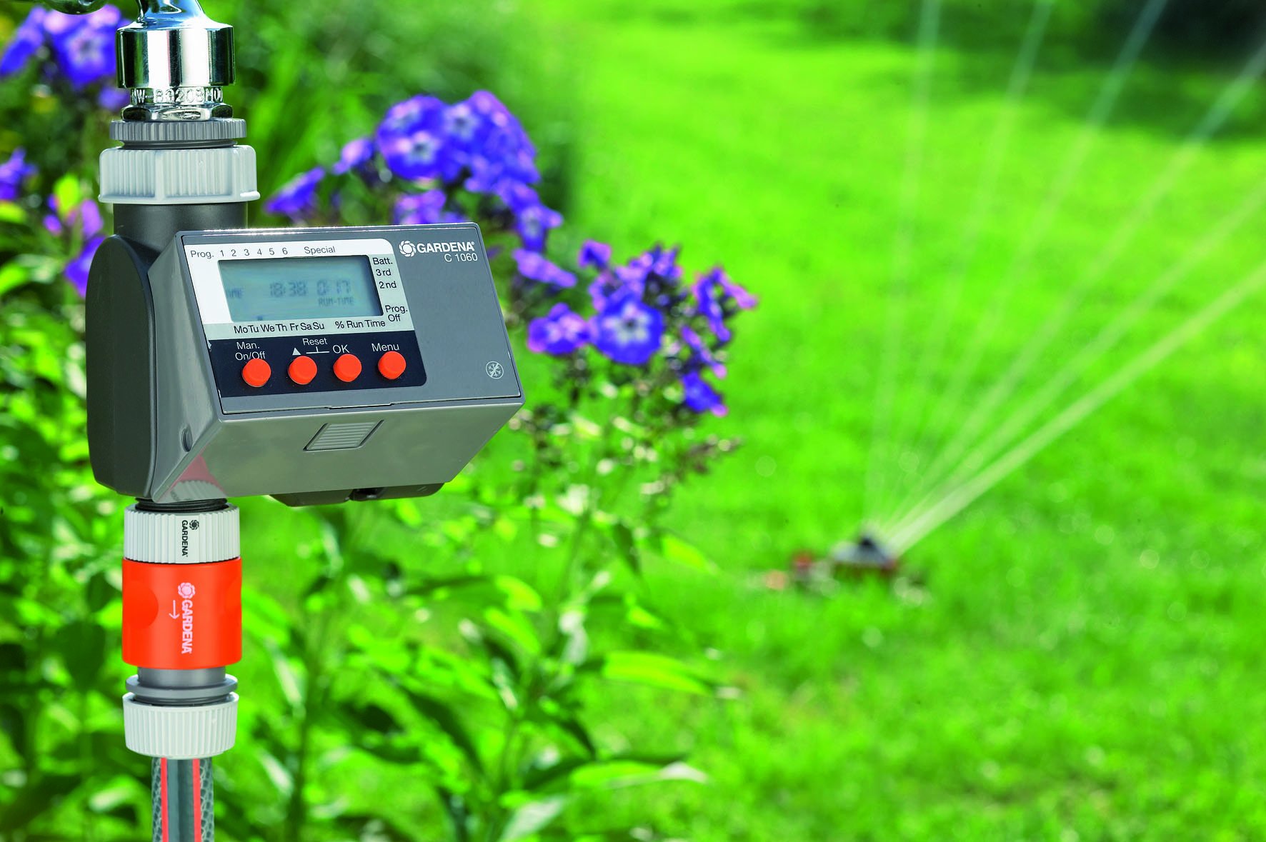 Gardena 1814 6-Cycle Electronic Water Timer - Smart Irrigation Controller for Lawns & Gardens | Perfect for Automatic Sprinkler Systems, Drip Irrigation & Outdoor Plant Watering