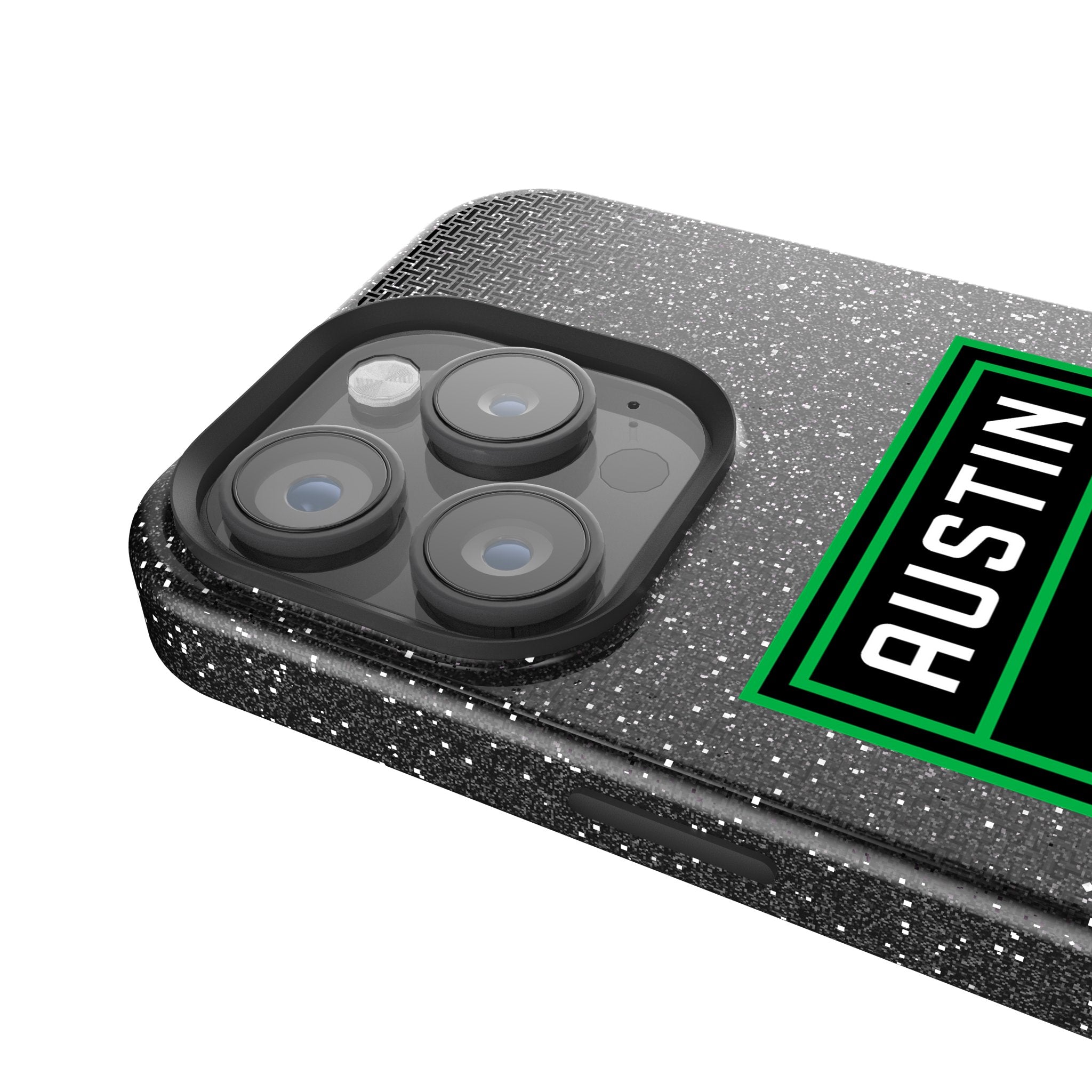 Austin FC Rhinestone Bling Phone Case for Apple iPhone 14/13/12 - Stylish Glitter Cover with Team Logo - Perfect for Soccer Fans & Match Days