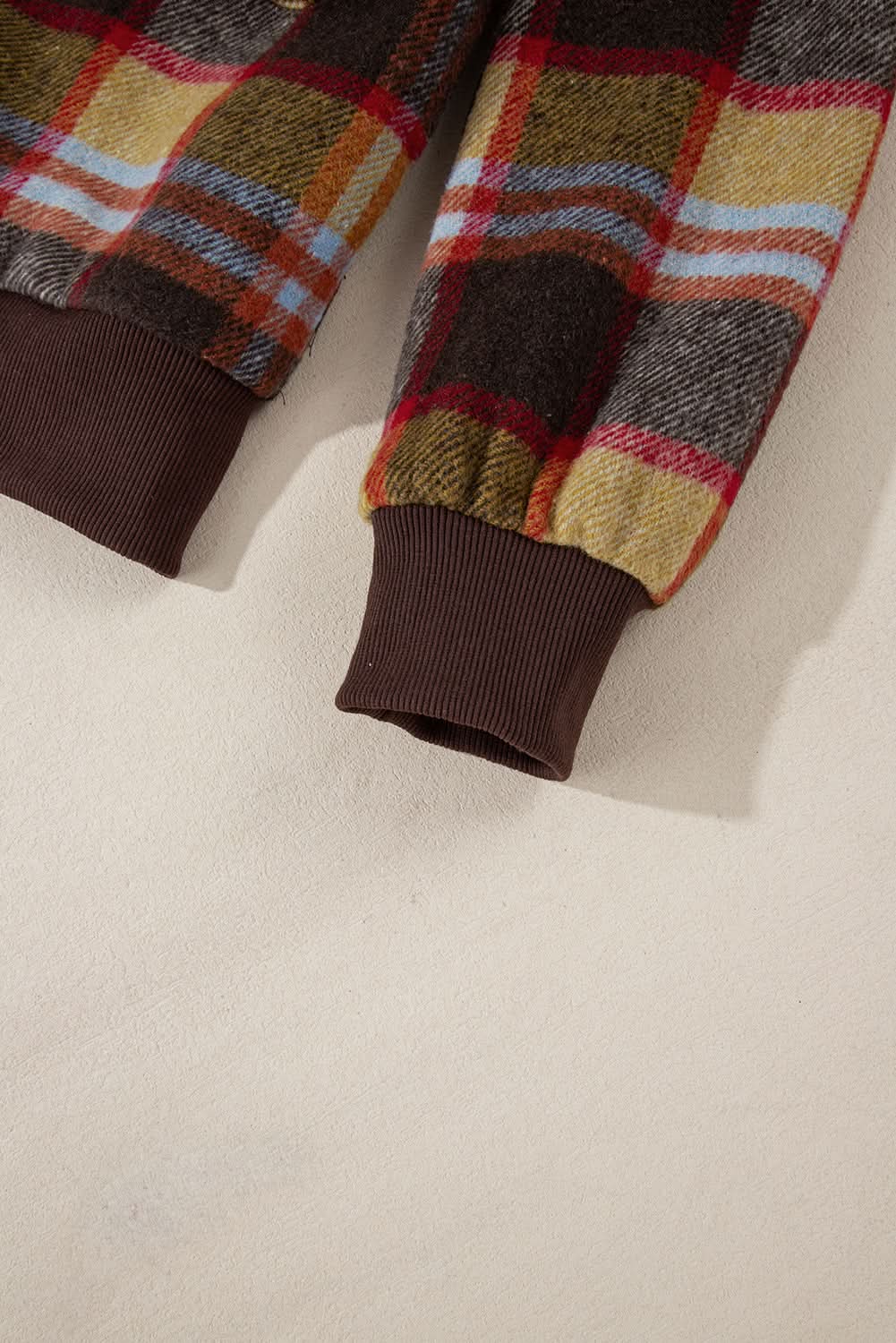 Stylish Brown Plaid Jacket with Pockets for Men & Women - Cozy Fall & Winter Outerwear for Casual Outings and Outdoor Activities