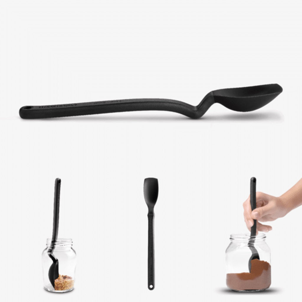Dreamfarm Mini Supoon - Small Silicone Spatula for Cooking, Baking & Mixing - Perfect for Non-Stick Pans, Small Bowls & Tight Spaces - Black