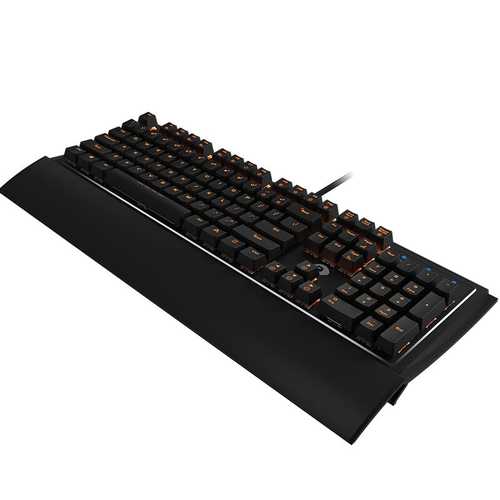Dareu EK835 104-Key RGB Backlit Mechanical Gaming Keyboard with Orange LED Lights, Metal Panel & BOX Switches - Perfect for PC Gaming, Typing & Office Work