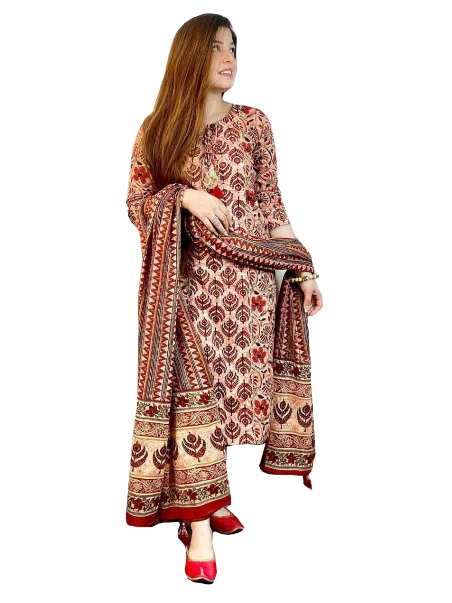 Traditional Indian Women's Gota Lace Kurti Set - Cotton Festival Wear with Mirror Work | Designer York Suit 426q | Perfect for Diwali, Weddings & Cultural Events