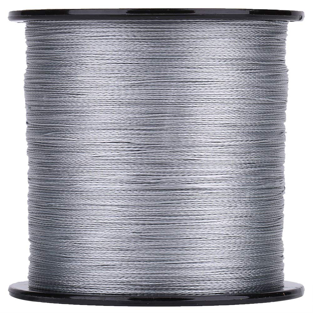 Super Strong 4-Strand Braided PE Fishing Line - 500M (0.6mm, Grey) for Saltwater & Freshwater Fishing | High Performance Multi-Filament Fish Rope for Casting, Trolling & Deep Sea Angling