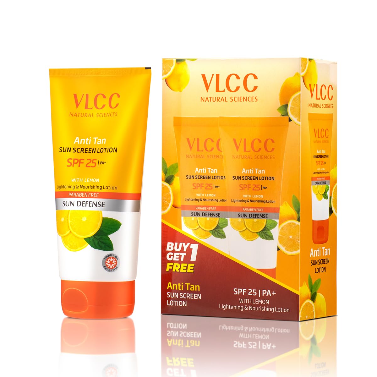 VLCC Anti-Tan Sunscreen Lotion SPF 25 PA+++ (150ml x 2) - Buy 1 Get 1 Free (300ml Total) | UV Protection with Niacinamide & Kojic Acid | Daily Sun Defense for Face & Body | Perfect for Beach, Outdoor Activities & Daily Use