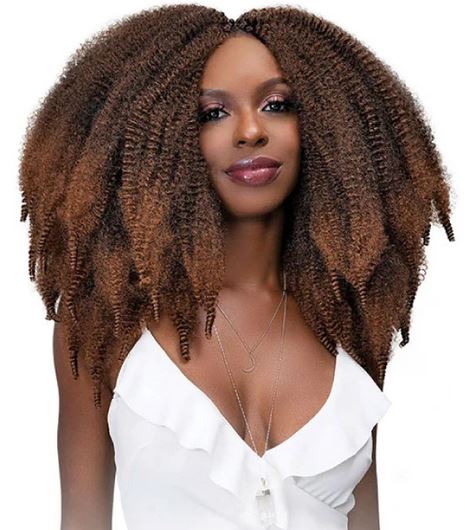 NALA TRESS 3X Afro Spring 36 Inch Curly Hair Extensions for Black Women - Perfect for Protective Styles, Braids & Natural Hair Looks