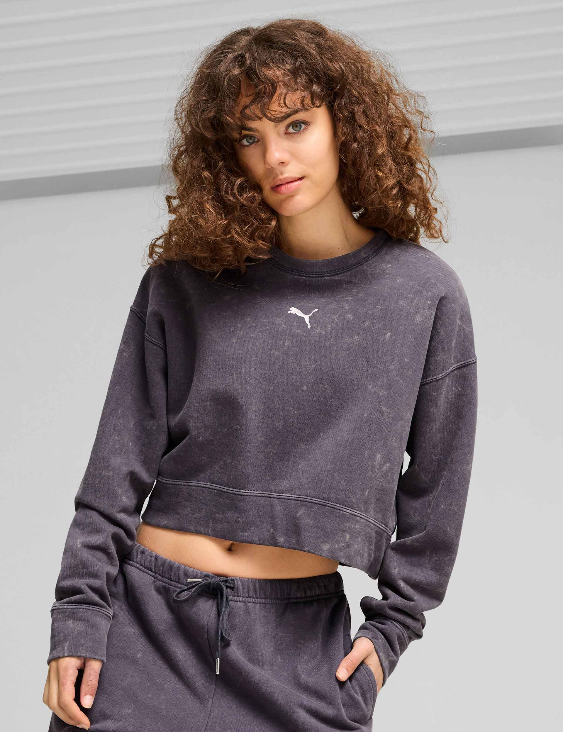 DARE TO Relaxed Washed Crew Neck T-Shirt for Men | Soft Cotton Casual Tee | Galactic Grey | Perfect for Everyday Wear & Street Style Fashion