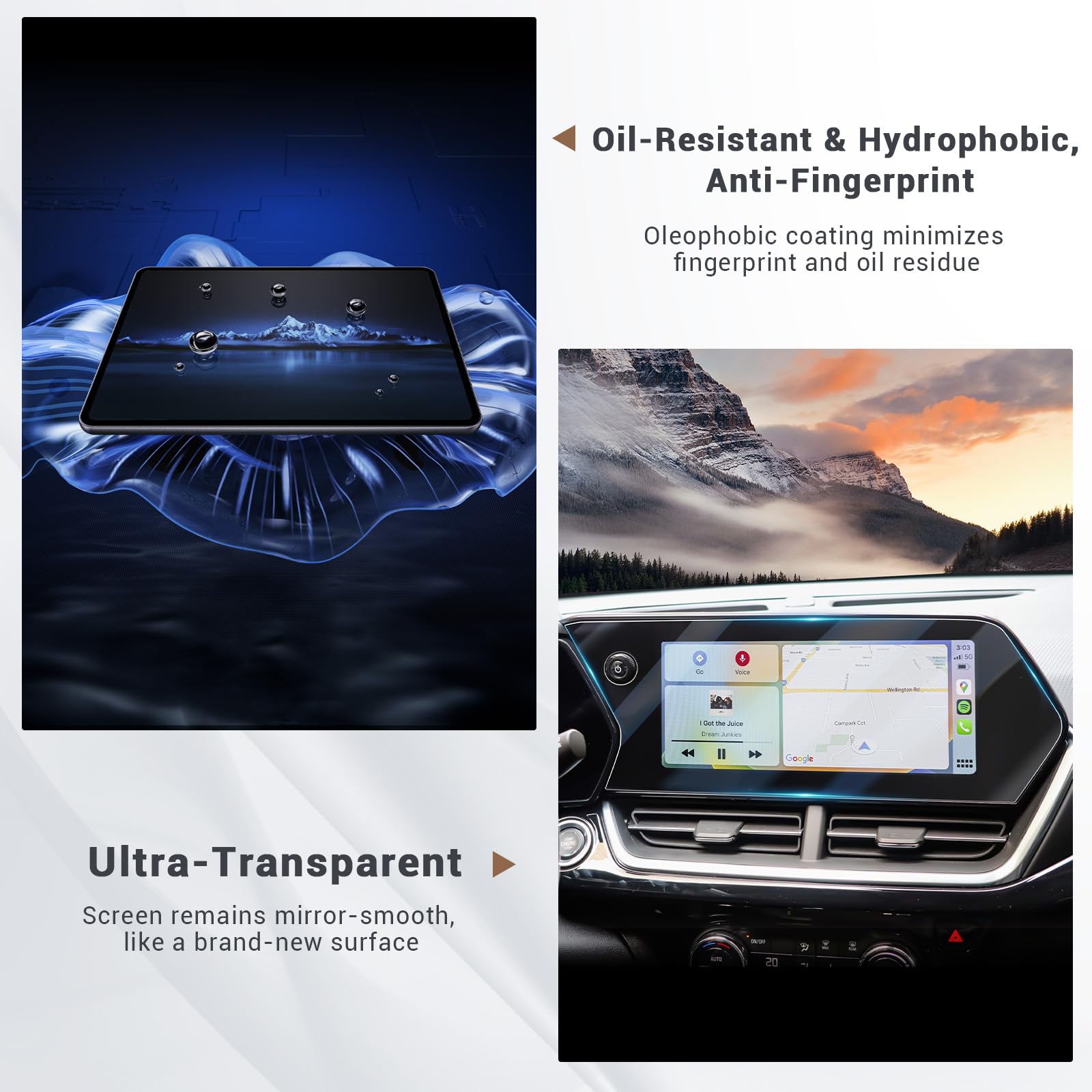 YEE PIN 2024-2025 Chevy Trax Screen Protector - HD Clear Tempered Glass for 8