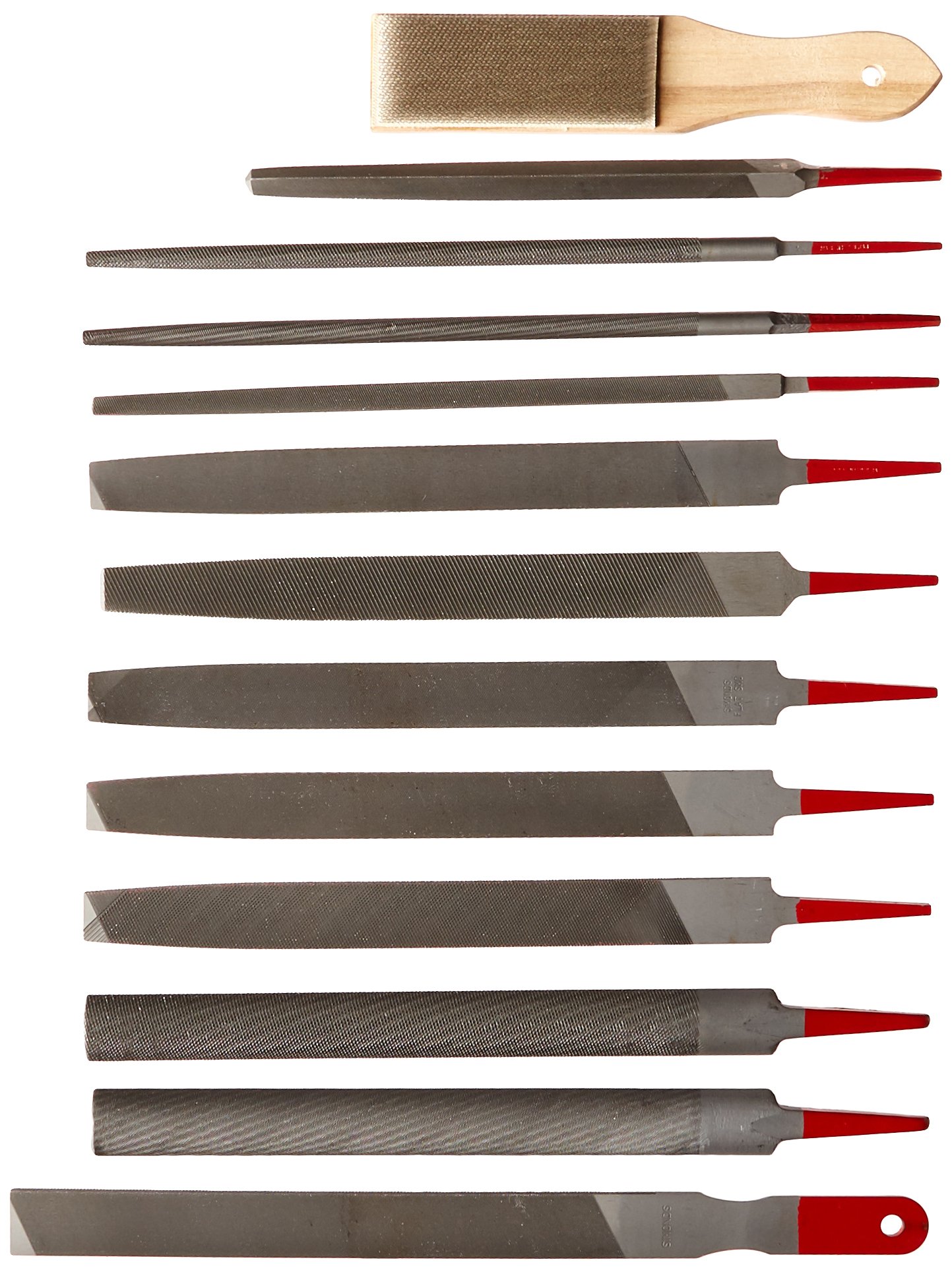 Simonds 13-Piece All Purpose Hand File Set - American Pattern for Woodworking, Metalworking & DIY Projects - High-Quality Files for Smoothing, Shaping & Finishing