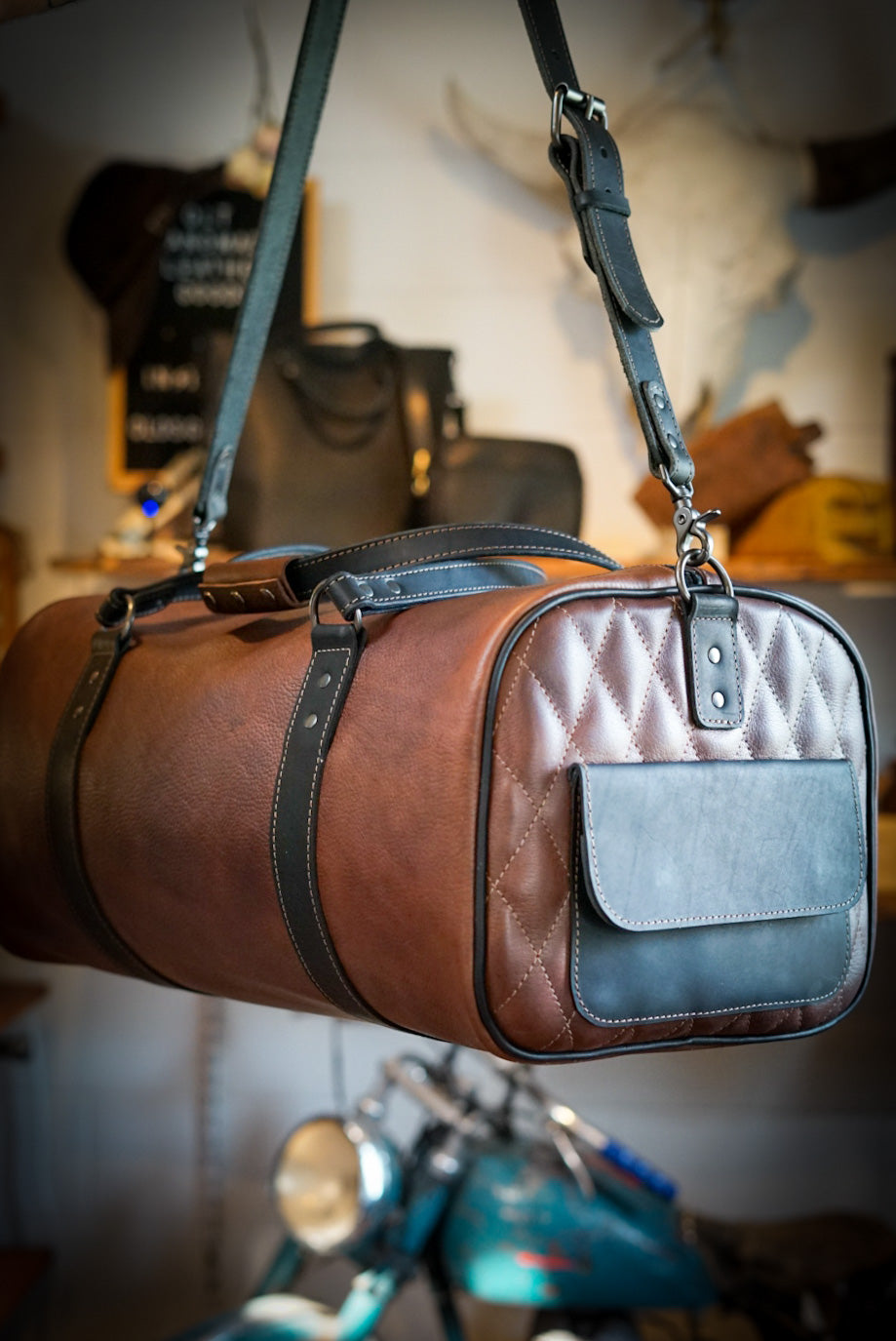 Premium Weekend Warrior Backpack - Two Tone Pebbled Tuscan Brown with Flat Black Accents - Durable Travel & Work Backpack for Commuters & Students