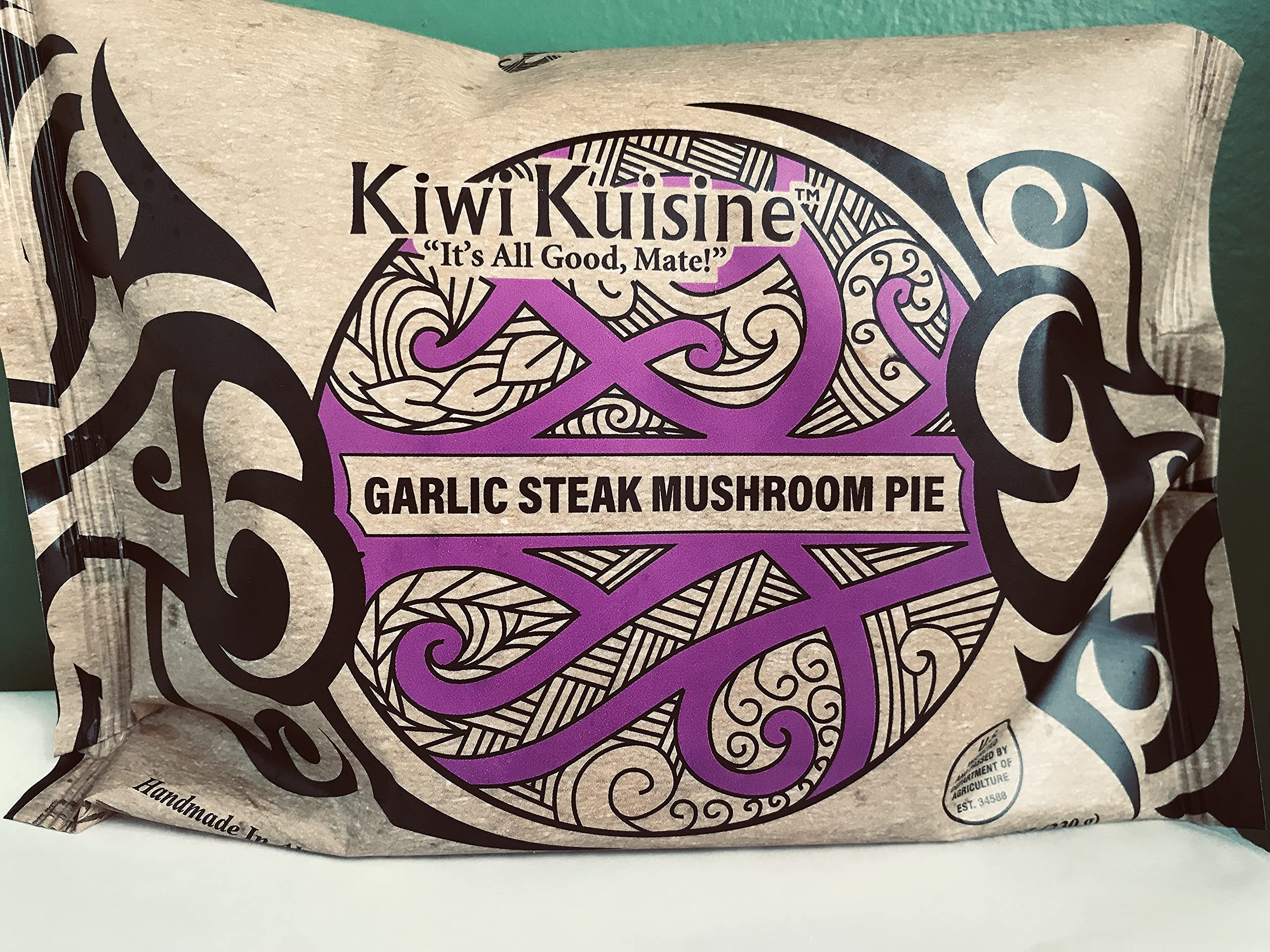 Kiwi Cuisine Steak Garlic Mushroom Pie - 12 Pack | Authentic New Zealand Hand Pies | Perfect for Parties, Picnics & Quick Meals