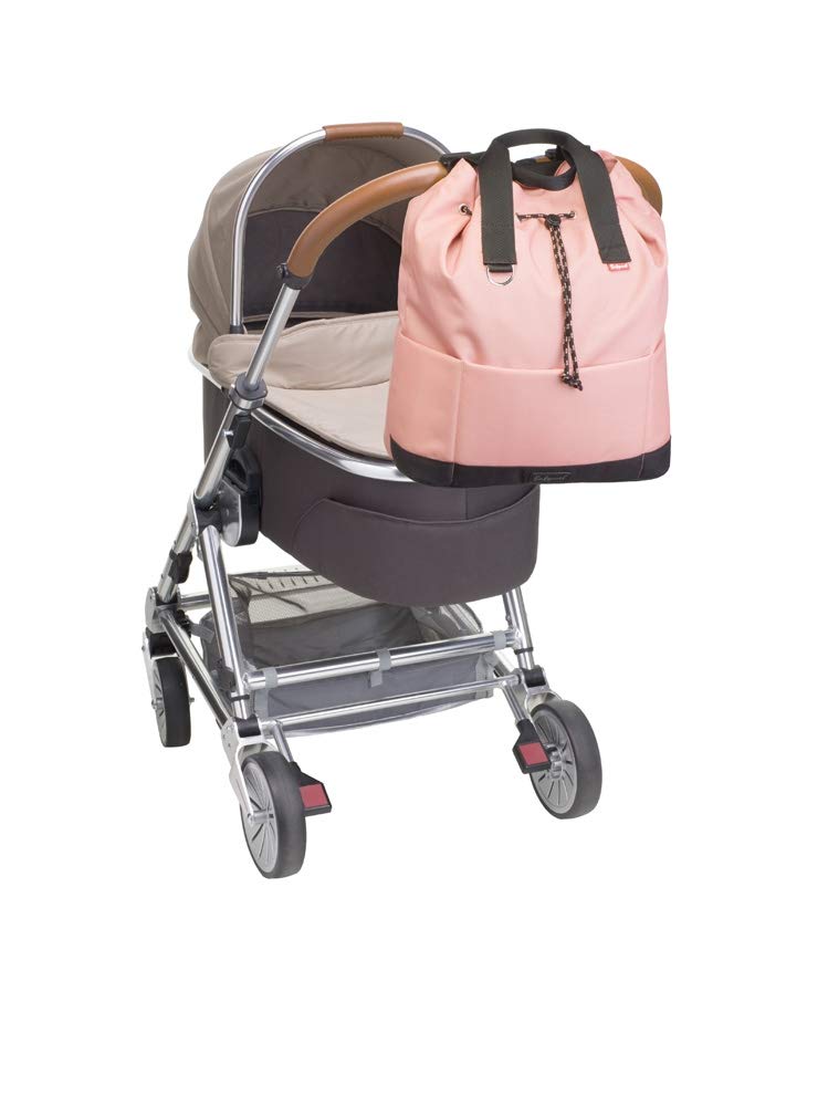 Babymel ECO Friendly Top N' Tail Diaper Bag Backpack in Rose | Sustainable Baby Bag Made from 12 Recycled Plastic Bottles | Includes Washable Changing Mat & Insulated Bottle Holder | Perfect for Travel, Daycare & On-the-Go Parents