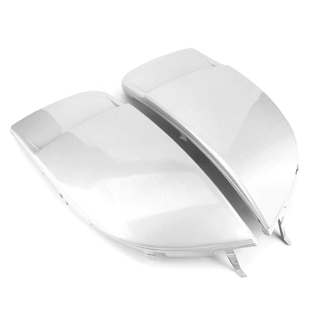 EVGATSAUTO ABS Fog Lamp Bezel for Subaru STI WRX 2004-2005 - Durable Front Fog Light Cover Pair (White) | Perfect for Off-Roading & Night Driving Enhancement