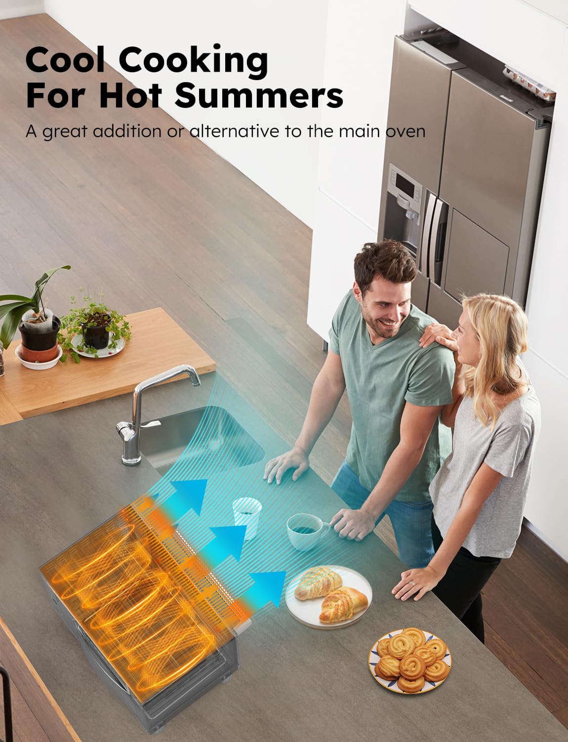 Nuwave Bravo Pro Smart Toaster Oven Countertop - 30QT Stainless Steel Air Fryer Combo with 100% Convection, 112 Presets & Pizza Zones | 35% Crispier, PFAS Free | Perfect for Baking, Roasting & Air Frying in Small Kitchens