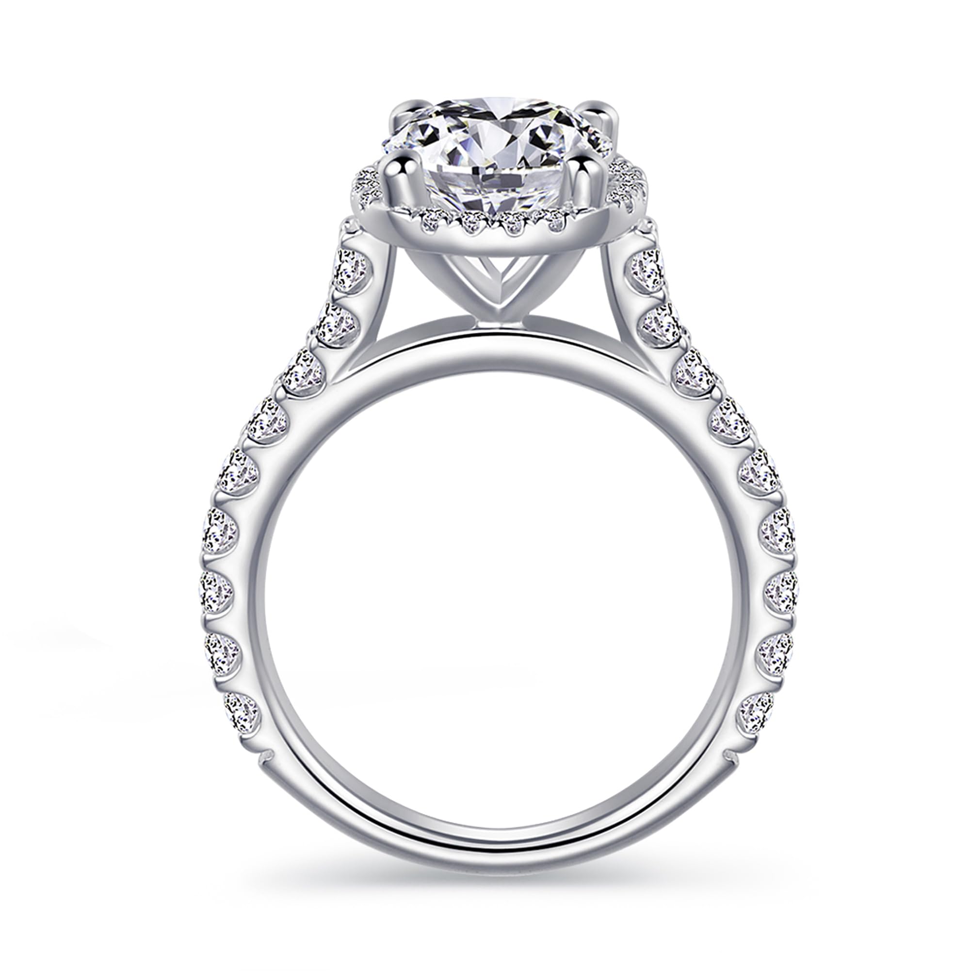 14K Moissanite Engagement Rings for Women - 2ct Round Cut Solitaire in Solid Gold | Perfect for Proposals, Anniversaries & Special Occasions