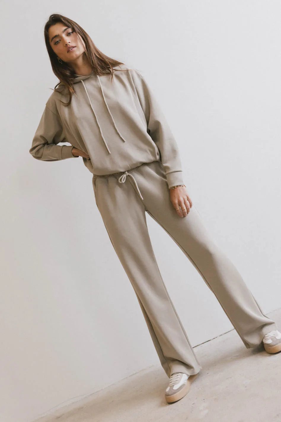 Flow State Pullover Hoodie in Taupe - Cozy Oversized Sweatshirt for Men & Women | Perfect for Yoga, Gym & Casual Wear | Final Sale