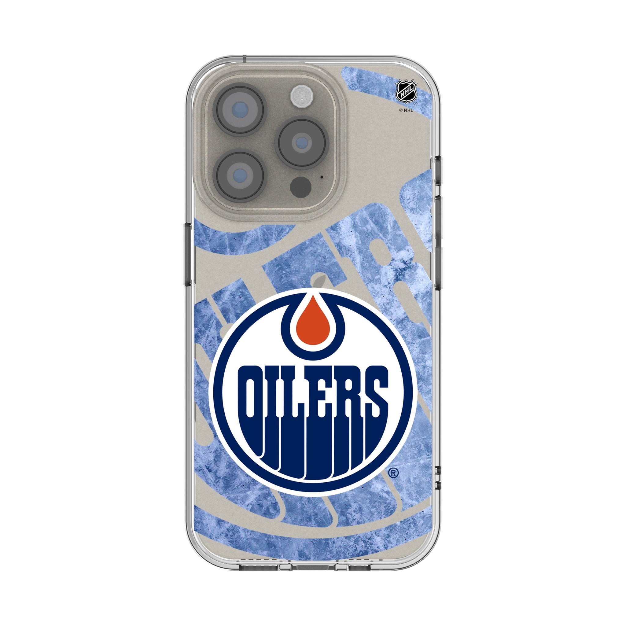 Edmonton Oilers Ice Tilt Clear iPhone Case for iPhone 14/13/12/11 Pro Max - Shatterproof Protective Cover for Hockey Fans - Perfect for Game Day & Everyday Use